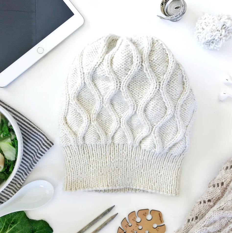 Purl Foundry Wavy Cable Hat Pattern – Wild Earth Yarns