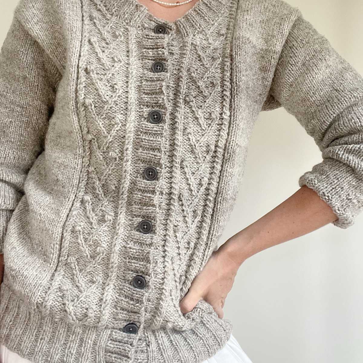 Cable Knit Free Knitting Patterns For Chunky Wool Cardigans