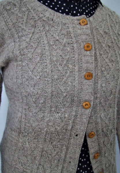 amachi. Rainy Pattern Knit Cardigan Jude Multicoloured Wool Chunky 