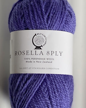 Rosella Perendale Wool 8ply 50g Ball Lavender by Wild Earth Yarns